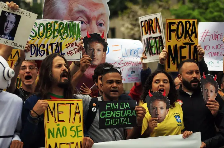 Ato em São Paulo cobra neutralidade da Meta nas eleições