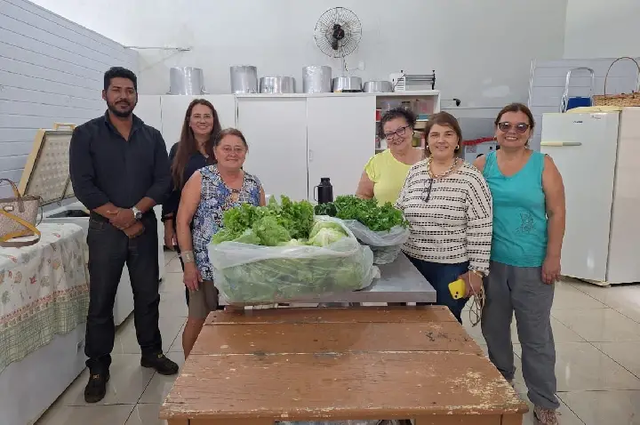 Colheita na Horta Comunitária Urbana é entregue pela administração a entidades do COMSEA