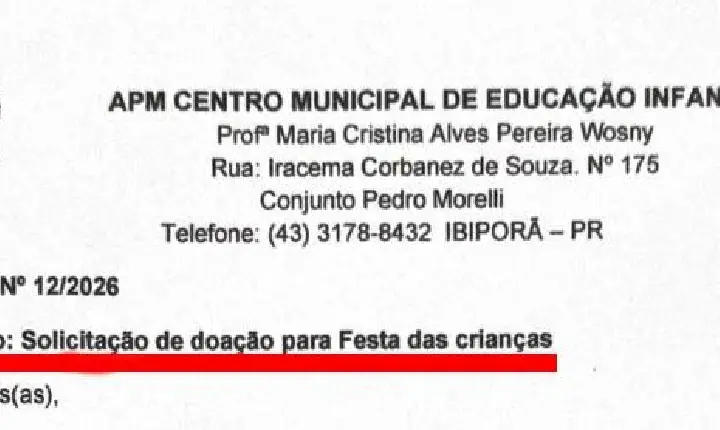 Diretora de CMEI, Secretaria de Educação e prefeito José Maria são denunciados ao Ministério Público