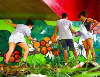 Projeto de Graffiti começa a transformar viadutos de Londrina em telas artísticas