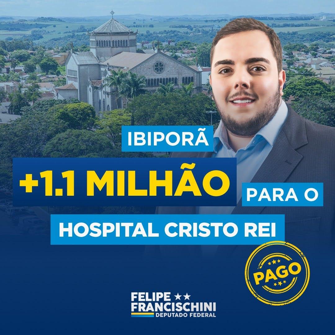 Diário Oficial, confirma depósito de R$ 1,1 milhão na conta do Hospital Cristo Rei
