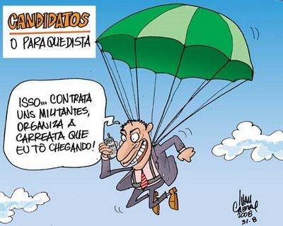 A eleição e os candidatos paraquedistas