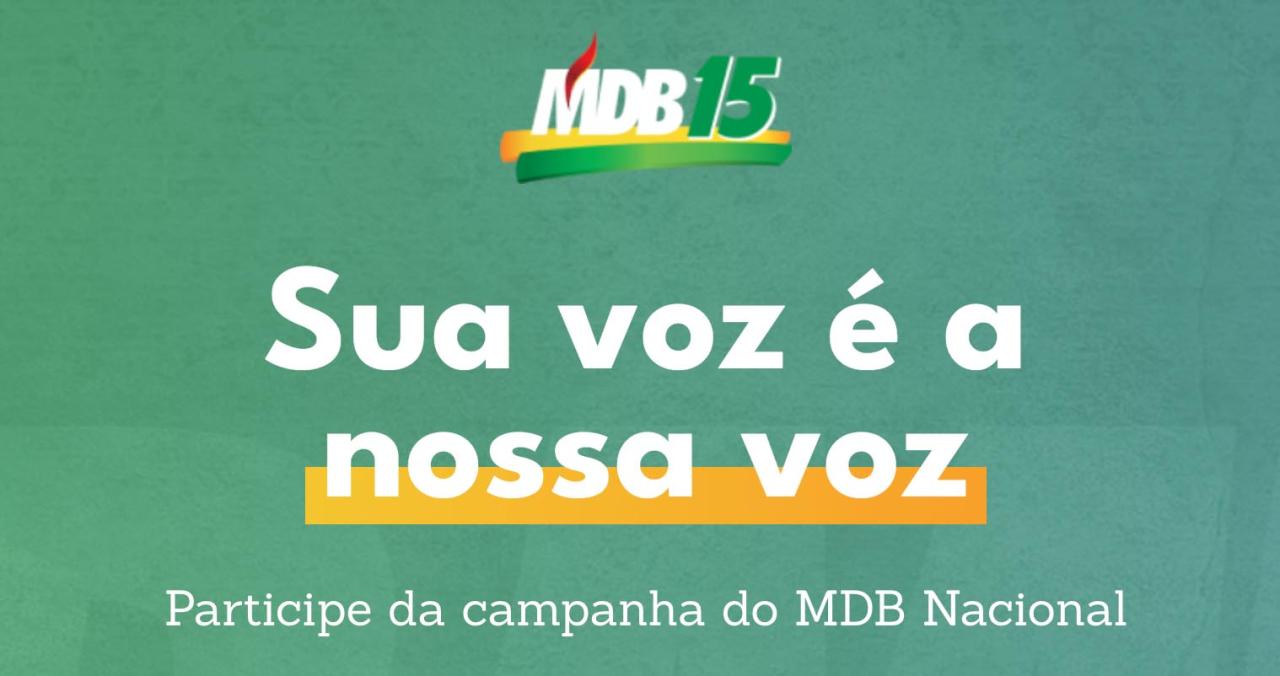 MDB lança campanha para novas filiações partidárias