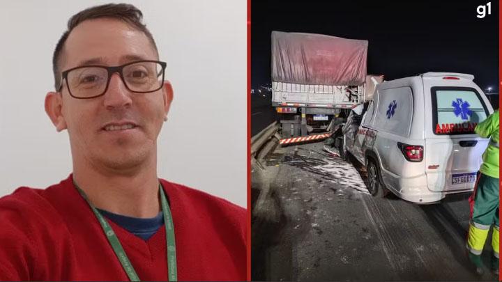 Motorista de ambulância morre após bater em caminhão acidentado em rodovia do Paraná