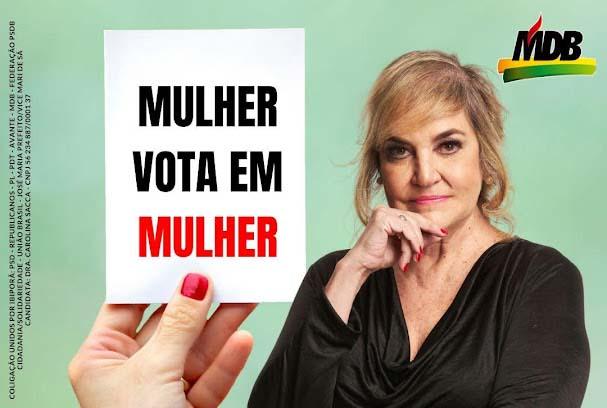 Eleitor deve ser consciente na hora de votar, diz presidente do MDB, Carolina Sacca
