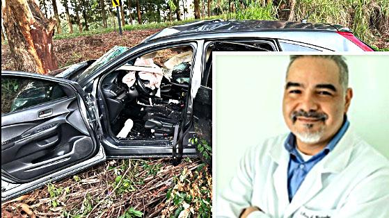 Médico sofre grave acidente, após perder controle de veículo na PR-090