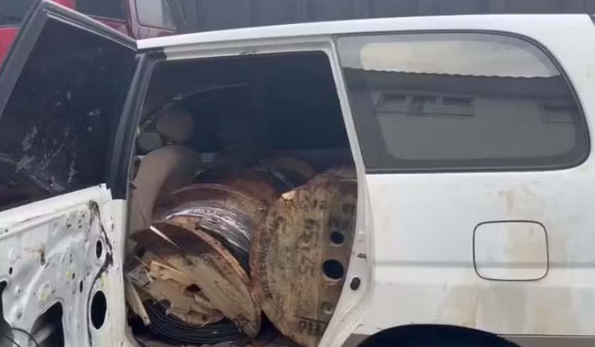 Suspeitos roubam cerca de R$ 1 milhão em fios de cobre no Paraná após invadirem construtora e renderem vigilantes os amarrando