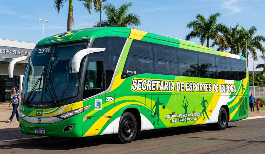 Ibiporã ganha novo ônibus rodoviário para o esporte e consolida gestão de excelência de Claudio Gozzo e equipe