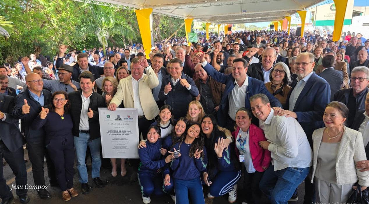 Cobra Repórter participa com Ratinho Junior da inauguração do Escritório de Extensão da UEL em Assaí