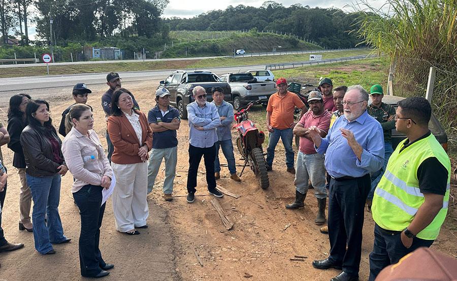 Famílias e produtores querem solução no acesso à Placa da Vaca, reforça deputado Tercilio Turini