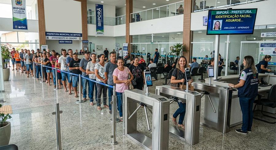 Acesso ao prédio maquiado da 