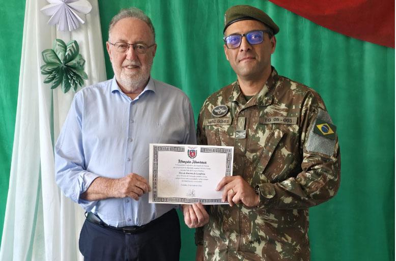 Tercilio Turini homenageia Tiro de Guerra pelos 80 anos de serviços a Londrina