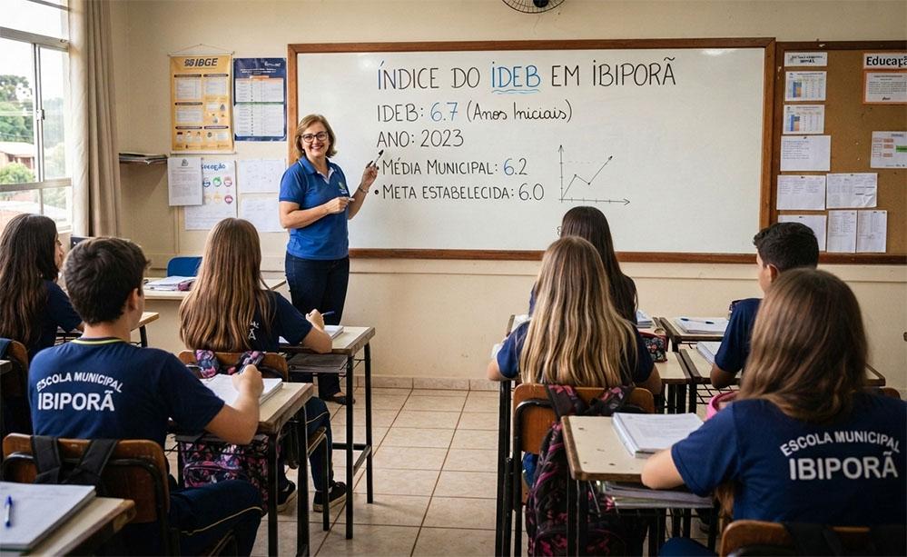 IDEB divulga balanço da Educação em 2026. Administração recupera 1,0 ponto e comemora com festa